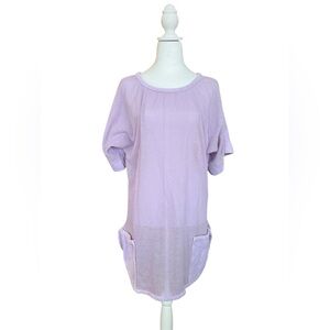 Vintage Mesh and Terry Swim Cover, Lavender, One Size